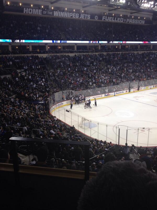 Tweet: #NFLJets major brawl to end the 2nd period. Temper…