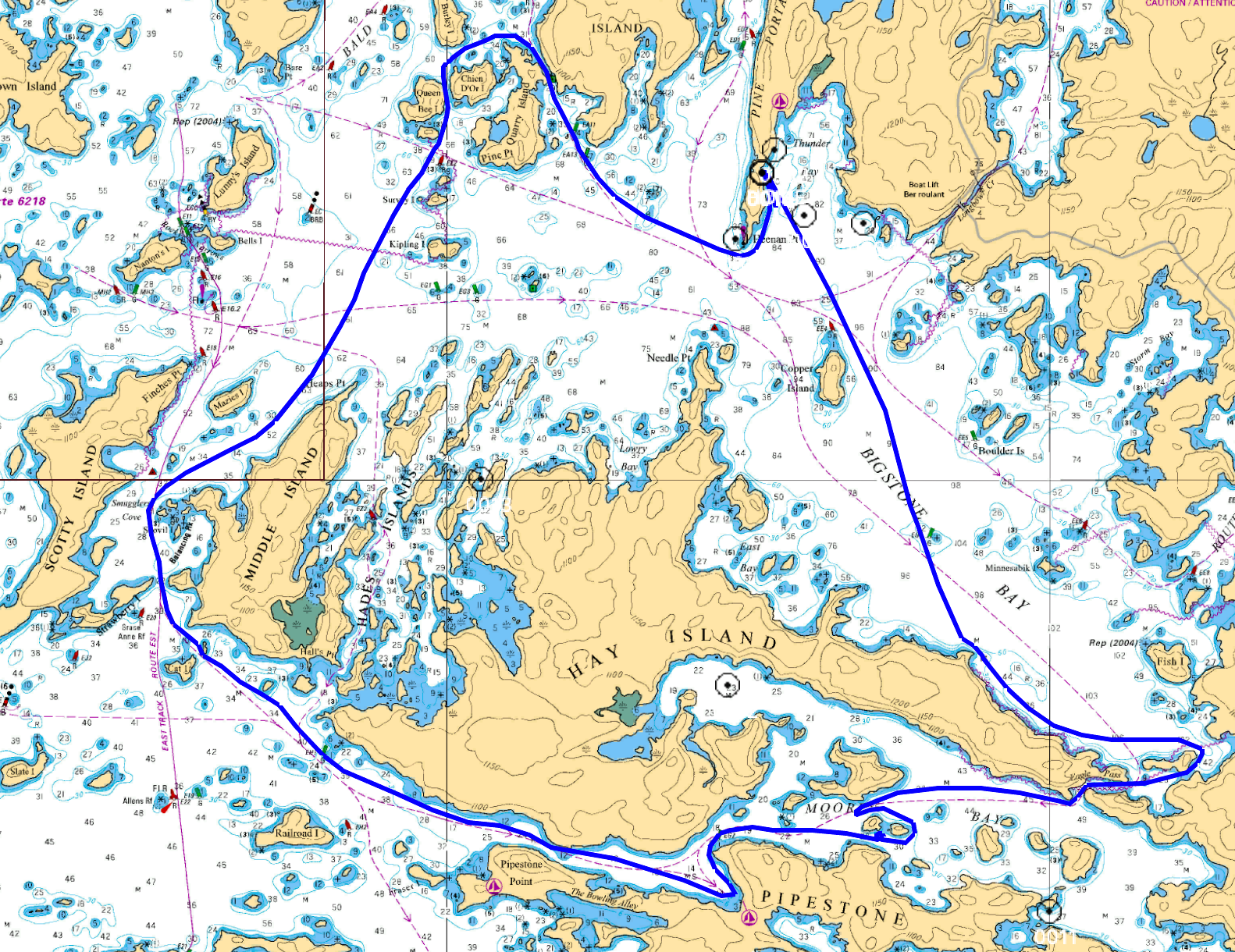 Around Hay Island with C & E